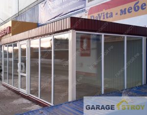 Павильон с панорамным остеклением 7 на 3,5м. вид 2