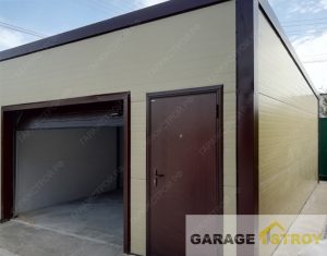 Гараж из сэндвич-панелей 6*5м с односкатной кровлей вид 2