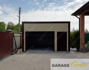 Гараж из сэндвич-панелей 6*5м с односкатной кровлей вид 4