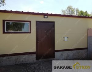 Гараж из сэндвич-панелей 6*5,5м с двускатной кровлей вид 3