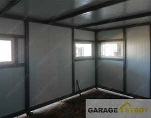 Встроенный офисный блок из сэндвич-панелей 6*4м вид 7