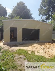 Гараж 6х8м на монолитной плите вид 2