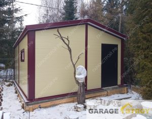 Быстровозводимый гараж 6х4.5м с двускатной кровлей вид 3