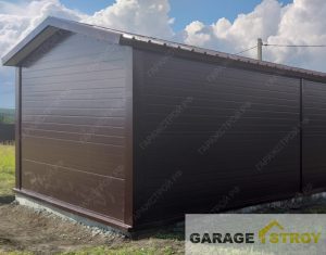 Быстровозводимый гараж 8х4м с навесом 6х4м. вид 8