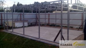 Каркас гаража 5х7м. с фундаментом вид 2