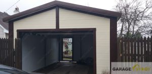 Гараж 6х4м на винтовых сваях вид 2