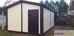 Гараж 6х4м на винтовых сваях вид 4