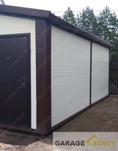 Гараж 6х4м на винтовых сваях вид 5