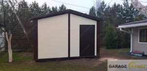 Гараж 6х4м на винтовых сваях вид 6