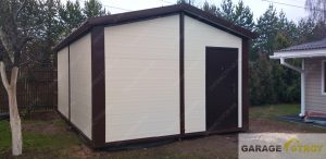 Гараж 6х4м на винтовых сваях вид 7