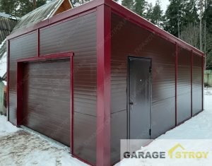 Гараж под ключ из сэндвич панелей 7х5м. вид 2