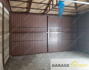 Каркасный гараж с навесом размером 6х8м. вид 8