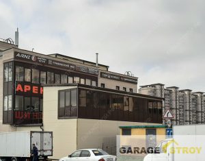 Двухэтажный автосервис на крыше автомойки вид 15