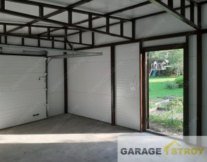 Хозблок из сэндвич-панелей на свайном фундаменте вид 11