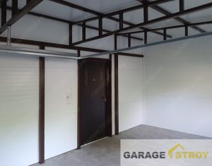 Хозблок из сэндвич-панелей на свайном фундаменте вид 14