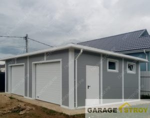 Гараж на 2 машины 7х9м с мягкой кровлей вид 2