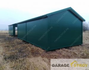 Гараж 6х4м и хозблок 8х4м из сэндвич-панелей вид 5