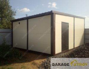 Гараж 6х5м с односкатной кровлей вид 5