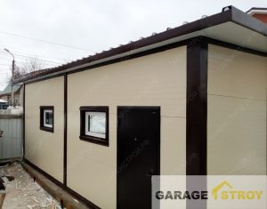 Гараж с мастерской из сэндвич-панелей 8х5.5м. вид 4