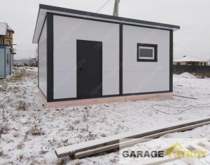 Гараж 6х4м с односкатной кровлей вид 4