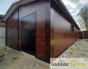 Гараж с хозблоком из сэндвич-панелей 10х4х2,4м. вид 3