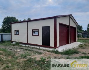 Гараж на 2 машины 8×8,5×3м. вид 6