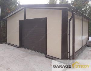 Гараж из сэндвич-панелей 6x6x2,4m. вид 1