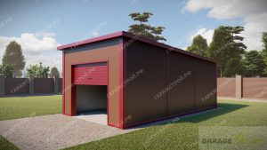 Гараж с односкатной крышей 7х5м под ключ