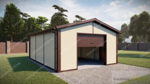 Быстровозводимый гараж из сэндвич-панелей на одну машину 6х4м